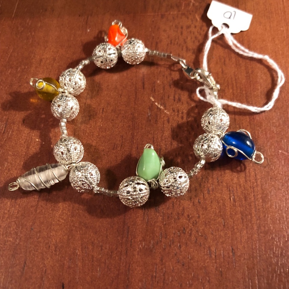 Bracelet w/ multicolored charms